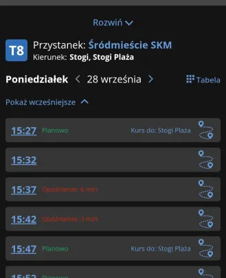 Uwaga .opóźnienia T8