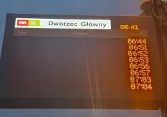 Awaria tablic na Dworcu Głownym w Gdańsku