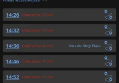 Wypadek na Wantowym, T8 opóźnione