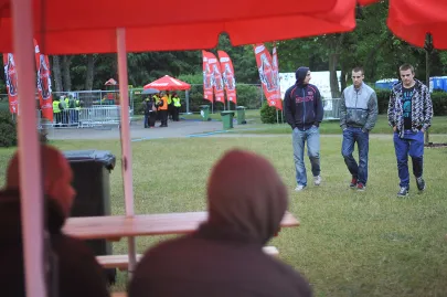Widok kibiców, wchodzących do strefy należał do rzadkości 