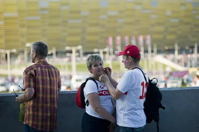 w drodze na stadion