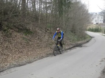 męczący podjazd do zamku