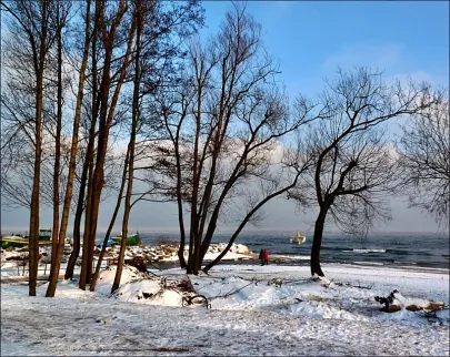 Orłowo zimą.