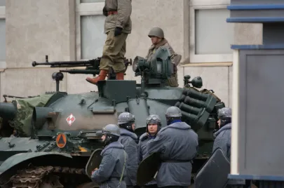Przed magistratem - pacyfikacja demonstracji
