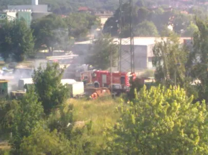 Pożar stacji transformatorowej przy ul. Hynka na Zaspie