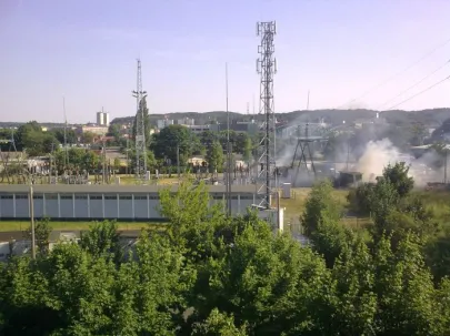 Pożar stacji transformatorowej przy ul. Hynka na Zaspie