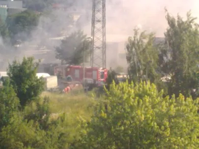Pożar stacji transformatorowej przy ul. Hynka na Zaspie