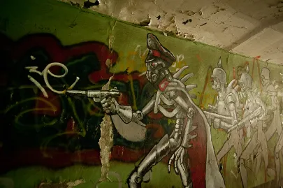 Jedna z prac Barbarossy na przystanku SKM Grabówek