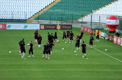 Trening polskiej reprezentacji w piłce nożnej