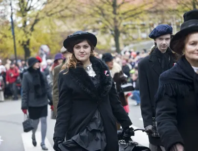 mieszkańcy Gdańska w strojach z epoki