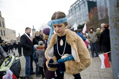 mieszkańcy Gdańska w strojach z epoki