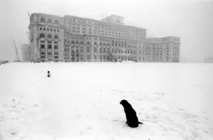 Bert Verhoeff, Pałac Ceausescu, dzien po jego egzekucji, Boże Narodzenie, Bukareszt, Rumunia 1989