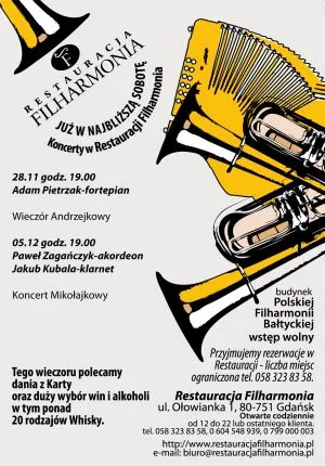 Koncerty w Restauracji Filharmonia