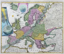 Peter Schenk I, Mapa ukazująca pas całkowitego zaćmienia słońca
widocznego w Europie 12 maja 1706 roku

