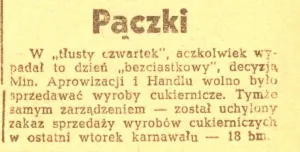 Anons z Dziennika Bałtyckiego z 17 lutego 1947 roku.