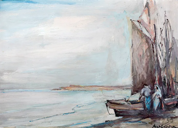 76. Marian Mokwa - Kutry rybackie przy brzegu