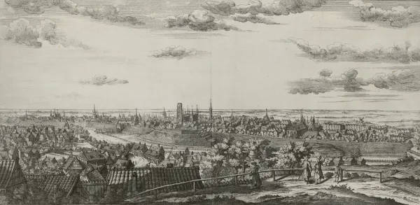 Mattheaus Deisch, Panorama Gdańska widziana z Biskupiej Górki, 1761 – 1765