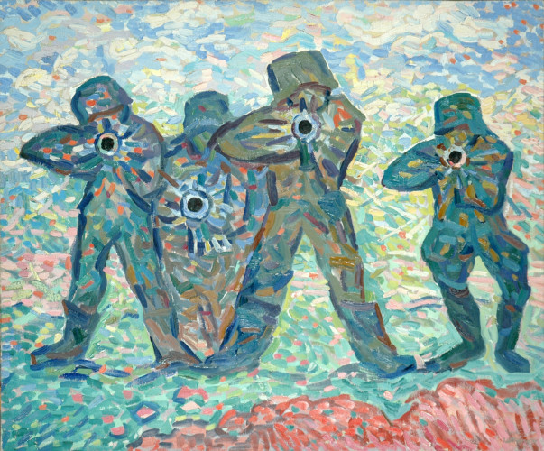 Wojciech Fangor, Rozstrzelanie, 1946, olej na płótnie, 75 × 89 cm, kolekcja prywatna 