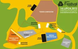 Mapa terenu festiwalu.