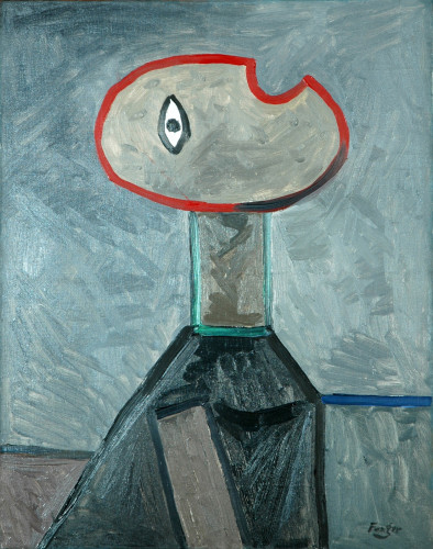 Wojciech Fangor, Krzyk, 1954, olej na płótnie, 64,5 × 50 cm, kolekcja prywatna 