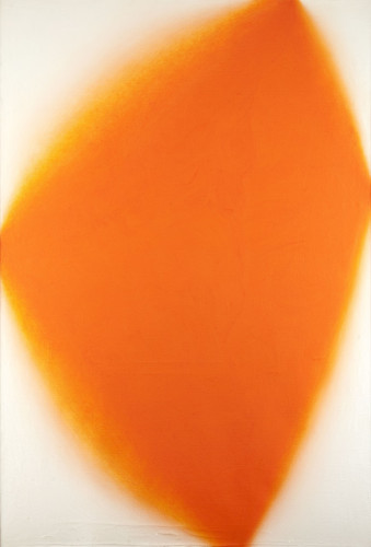 Wojciech Fangor, Orange Rhomb, 1961, olej na płótnie, 200 × 134 cm, kolekcja prywatna 