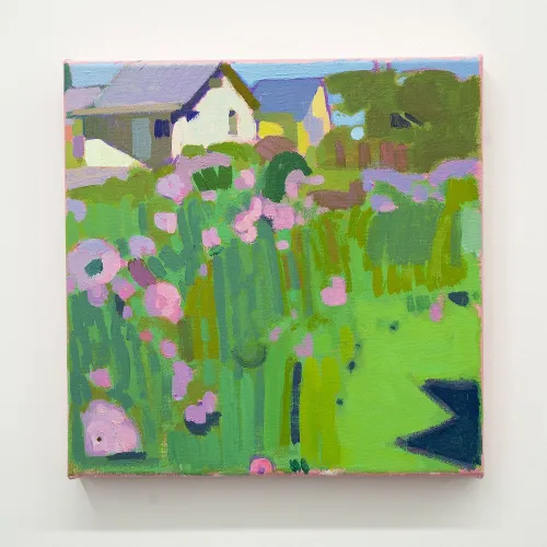 Przemysław Blejzyk (Sainer), Allotments Sketches 5, 2023, akryl na płótnie, materiały prasowe wystawy