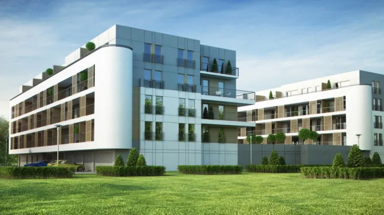 Pełna elegancji architektura budynków oznacza jednocześnie dobre doświetlenie mieszkań. 