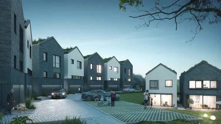 Osiedle stworzy kameralną enklawę domów o stonowanej architekturze. 