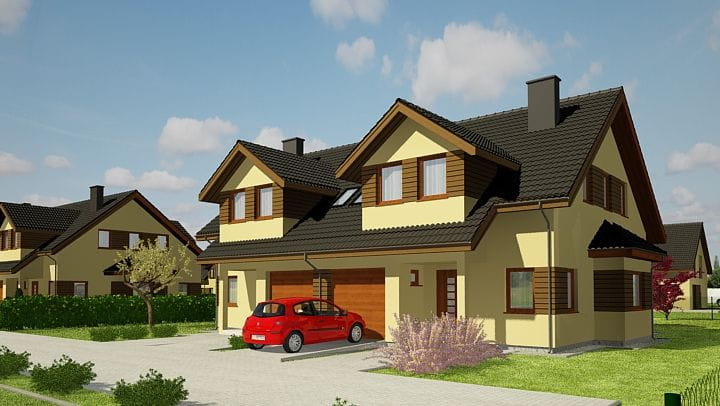 Większe domy na Osiedlu Akacjowym II będą miały garaże. 