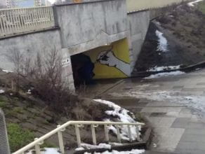 Zasypywanie tunelu dla pieszych na Podwalu Przedmiejskim