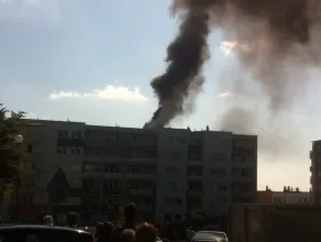 Pożar bloku na Chełmie. Ul. Lipowicza