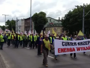 Marsz związkowców Energi w Gdańsku