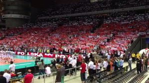 Polski hymn przed meczem z Argentyną w Ergo Arenie