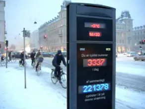 Licznik rowerzystów w Kopenhadze
