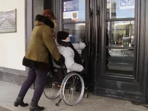 Niepełnosprawny w centrum Gdyni