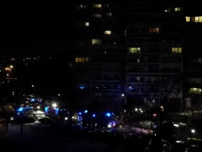 Pożar w bloku 11 na ulicy J. Meissnera w Gdańsku