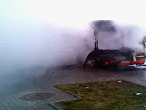Spalony autobus na Karczemkach