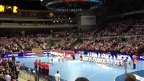 Hymn Polski na meczu z Hiszpania