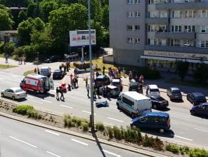 Wypadek motocyklisty w Gdyni