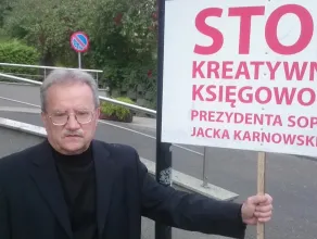 Protest Ryszarda Kajkowskiego, kandydata na radnego Sopotu