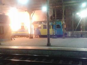 Wieczorny pożar pociągu w Gdańsku