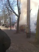 Pożar samochodu w centrum Gdyni