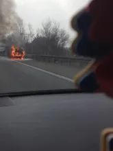 Pożar samochodu Smart na obwodnicy