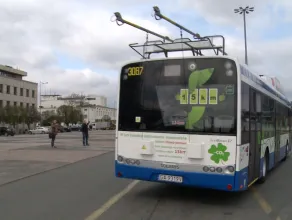 Trolejbusy bez szelek na Skwerze Kościuszki