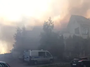 Pożar budynku przy ul. Władysława Biegańskiego