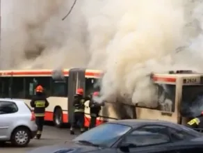 Pożar autobusu 148 na  Żabiance