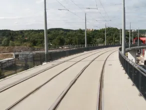Przejazd nową trasą tramwajową na Morenę