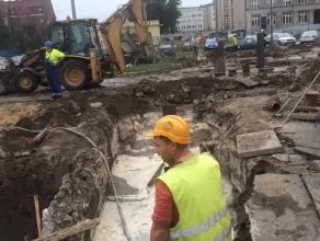 Skutki awarii od strony budowy Forum Gdańsk