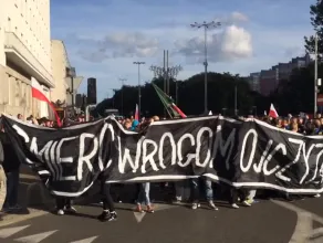 Manifestacja przeciw imigrantom w centrum Gdyni