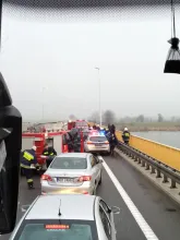 Wypadek na wiadukcie nad Wisłą